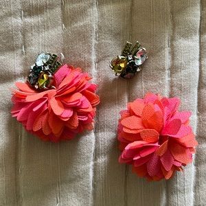 Pouf statement earrings- wear two ways
